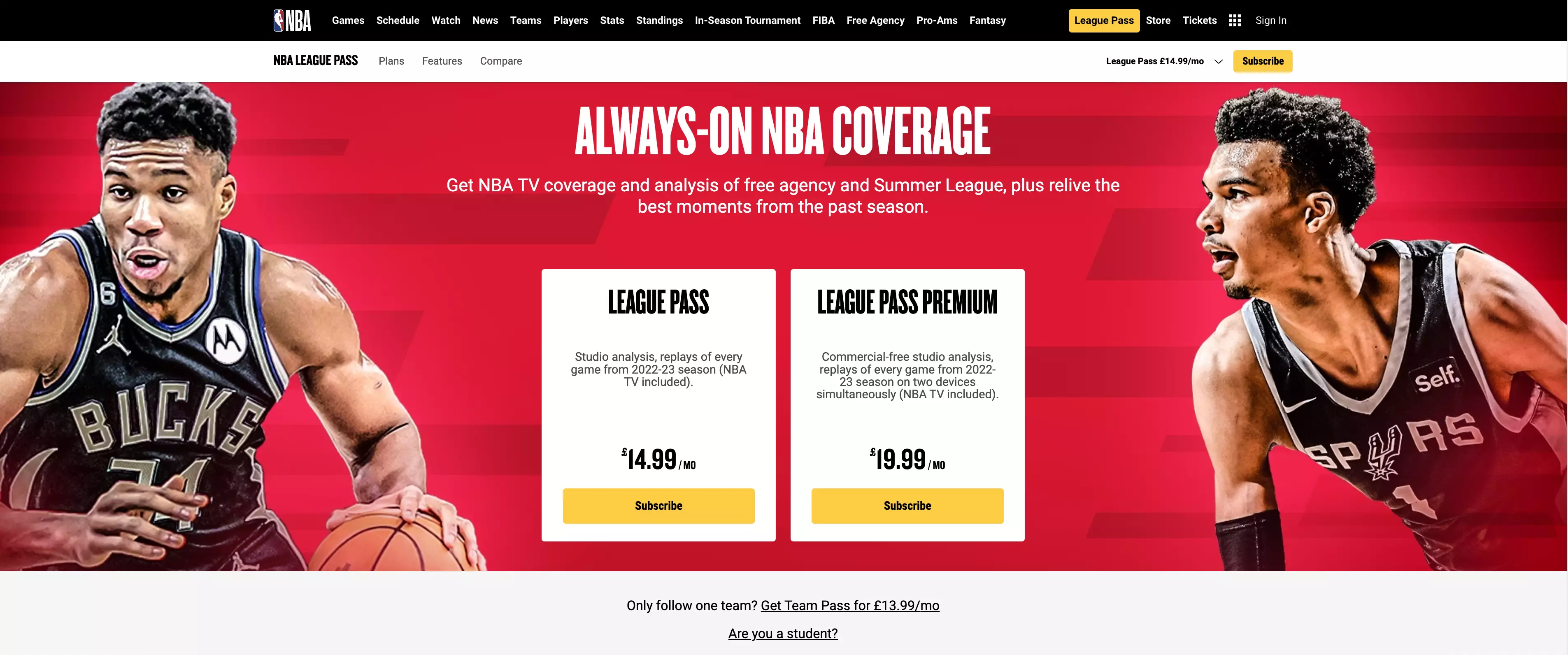 NBA league pass